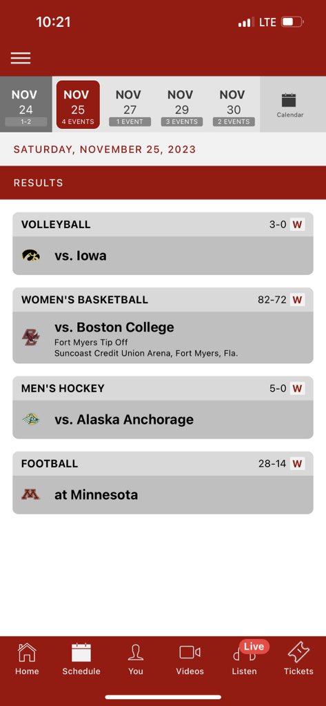 That’s 4 Badger dubs today 👀