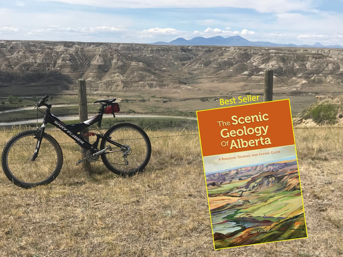 DaleALeckie's tweet photo. Use "The Scenic Geology of Alberta" to find some pretty isolated places to explore with the family. Makes a great gift. https://t.co/ZfwkYAOqti #ABparks @Albertaparks @Canadianbadland #mybadlands #exploreAB #bikeAlberta #explorealberta #travelalberta #bikeAlberta #bikeAB https://t.co/BM284MB7QL