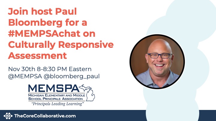 Join <a href="/bloomberg_paul/">Dr. Paul J Bloomberg</a>
for Culturally Responsive Assessment Thurs 8pm EST #MEMSPAChat #gratefuledu
<a href="/Hahne_Elyse/">Elyse Hahne</a> <a href="/TigerMolly11/">Molly Schaefer</a> <a href="/PreK33/">Kris Jenkins, MaEd.</a>
<a href="/Dr_V_Lucy/">Dr. Lucy A. Villarreal</a> <a href="/SouthPsych/">Keshia Gipson</a> <a href="/FlowersClass2nd/">Mrs. Vanessa Flowers</a> <a href="/dubioseducator/">Faige Meller 🎗️</a> <a href="/ayersje/">CupOJoe!</a> <a href="/sniemi01/">Stephanie Niemi</a> 
<a href="/leahb1125/">Leah Barnes</a> <a href="/PrincipalMcGinn/">Mindy McGinn</a> <a href="/RyanCrete/">Ryan Crete</a> <a href="/guizzettil/">Leslie Walsh</a> <a href="/Sutterlearn/">Sutterlearn</a>