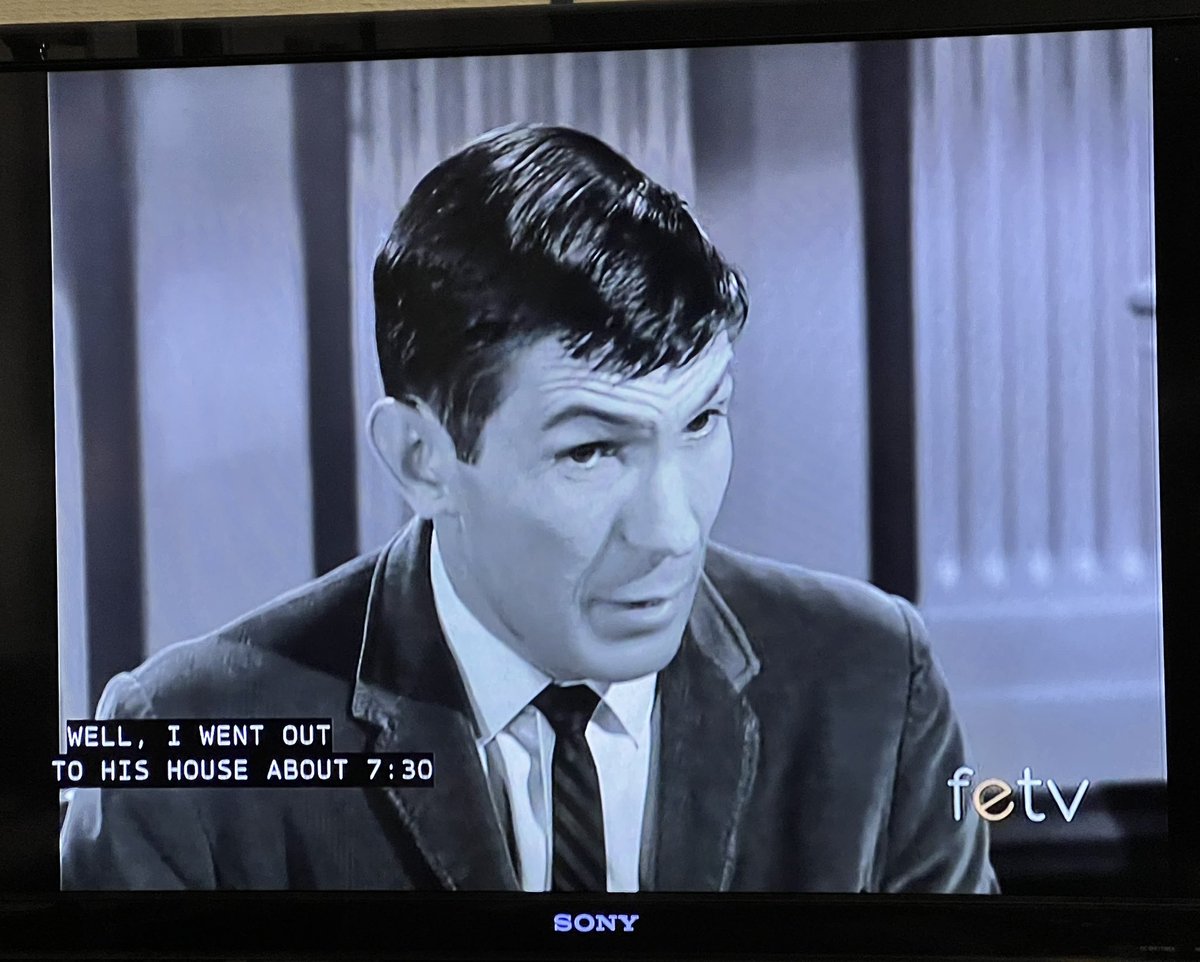 #LeonardNimoy on the witness stand in #PerryMason.  S6 Ep13