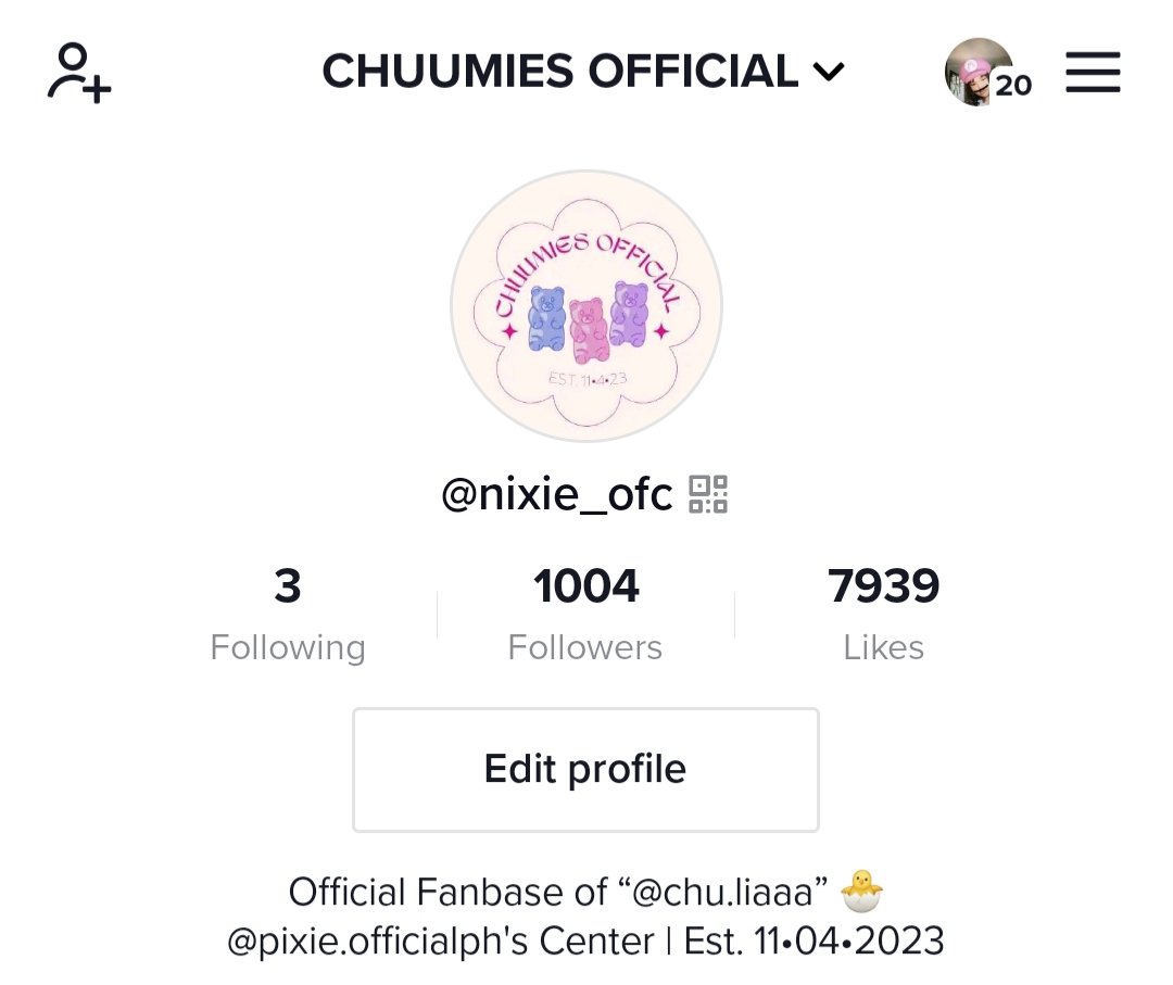 Chuumies_ofc's tweet photo. Good day CHUUMIES [11/26/23]

We are pleased to announce that have amassed one thousand followers on TikTok as of today! 

#pixieofficial #pixienicole #chuumiesofficial https://t.co/F5XrFcydSf