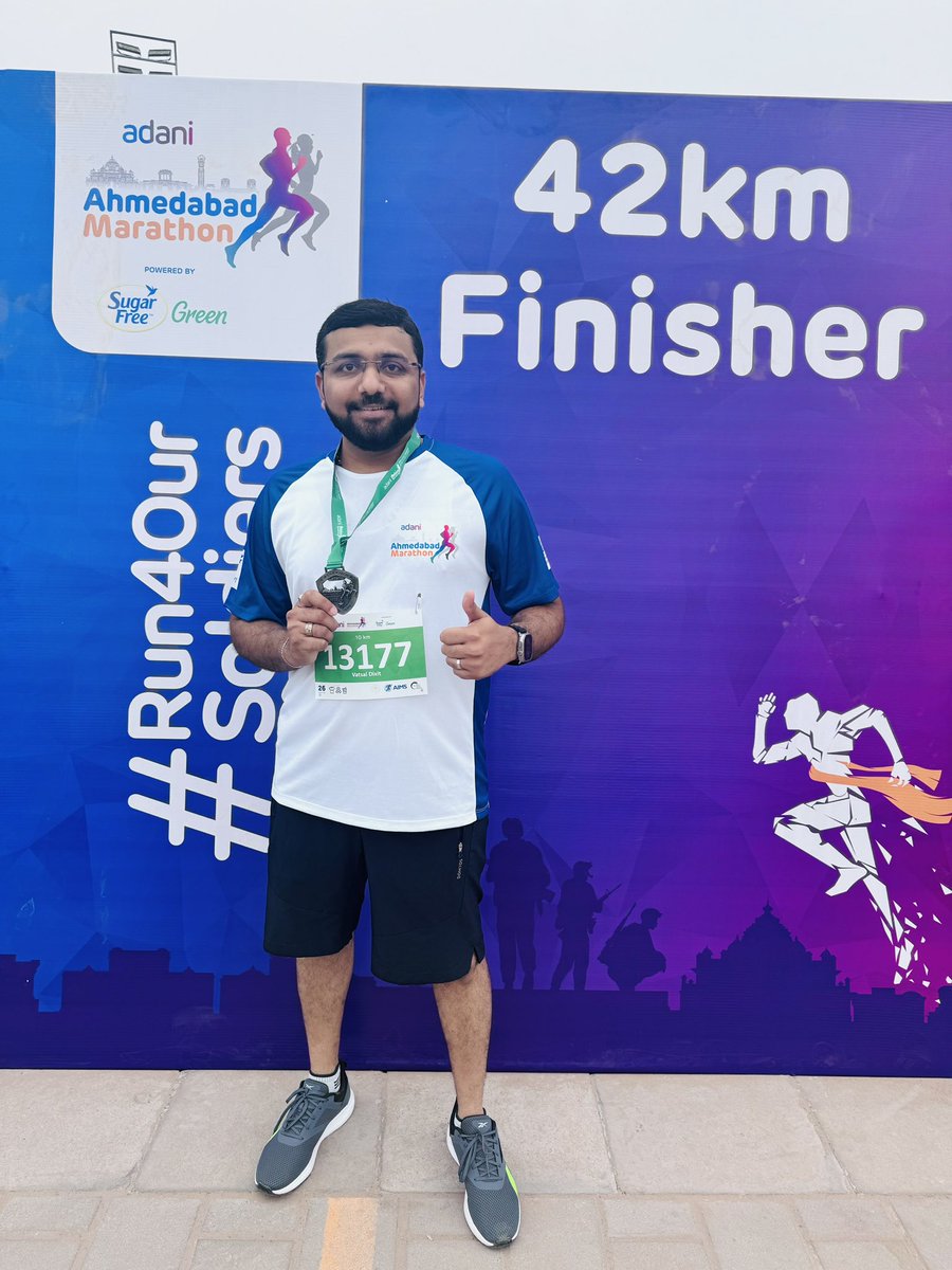 Vatsal_Dixit9's tweet image. One more added.. Journey towards a full marathon one day soon 💪 #keepmotivating 

#marathon #adani #adanimarathon #run4oursoldiers #sundaygoals #sunday #sundaymotivation #sundayvibes @AdaniFoundation