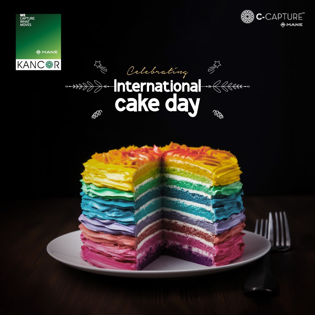 Let's enjoy the day with a slice of vibrant cake.

Wishing you a Happy International Cake Day!

#nationalcakeday #cakeday #bestcakes #sweet #pastry #cakes #cakelover #tasty #natural #food #colours #bakery #extracts #spices #ingredients #solutions #ManeKancor #Mane