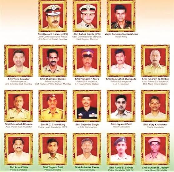 vasantpujari's tweet photo. Salute to heroes of our nation who sacrificed their lives in 26/11 ghastly attack. Jai Hind  🫡  #MumbaiTerrorAttack https://t.co/PaZvQvPODH