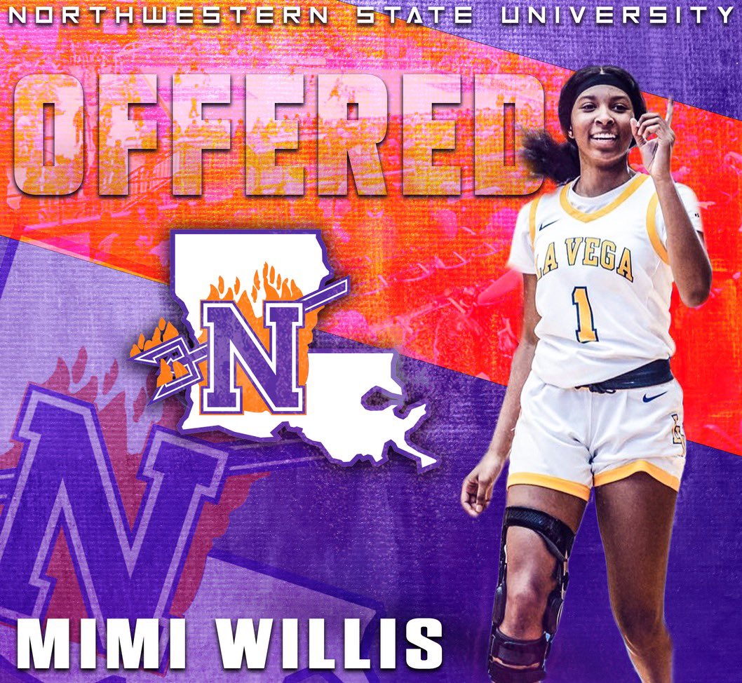 MiMi Willis (@mimi_will15) on Twitter photo After a great talk with Coach <a href="/CoachNimz/">Anna Nimz</a>, I am beyond blessed to receive a D1 offer from Northwestern State University 💜🧡
@lvpiratesGBB <a href="/LadyDriveNation/">LADY DRIVE NATION</a> <a href="/NSUDemonsWBB/">NSU Women's Hoops</a> After a great talk with Coach <a href="/CoachNimz/">Anna Nimz</a>, I am beyond blessed to receive a D1 offer from Northwestern State University 💜🧡
@lvpiratesGBB <a href="/LadyDriveNation/">LADY DRIVE NATION</a> <a href="/NSUDemonsWBB/">NSU Women's Hoops</a>