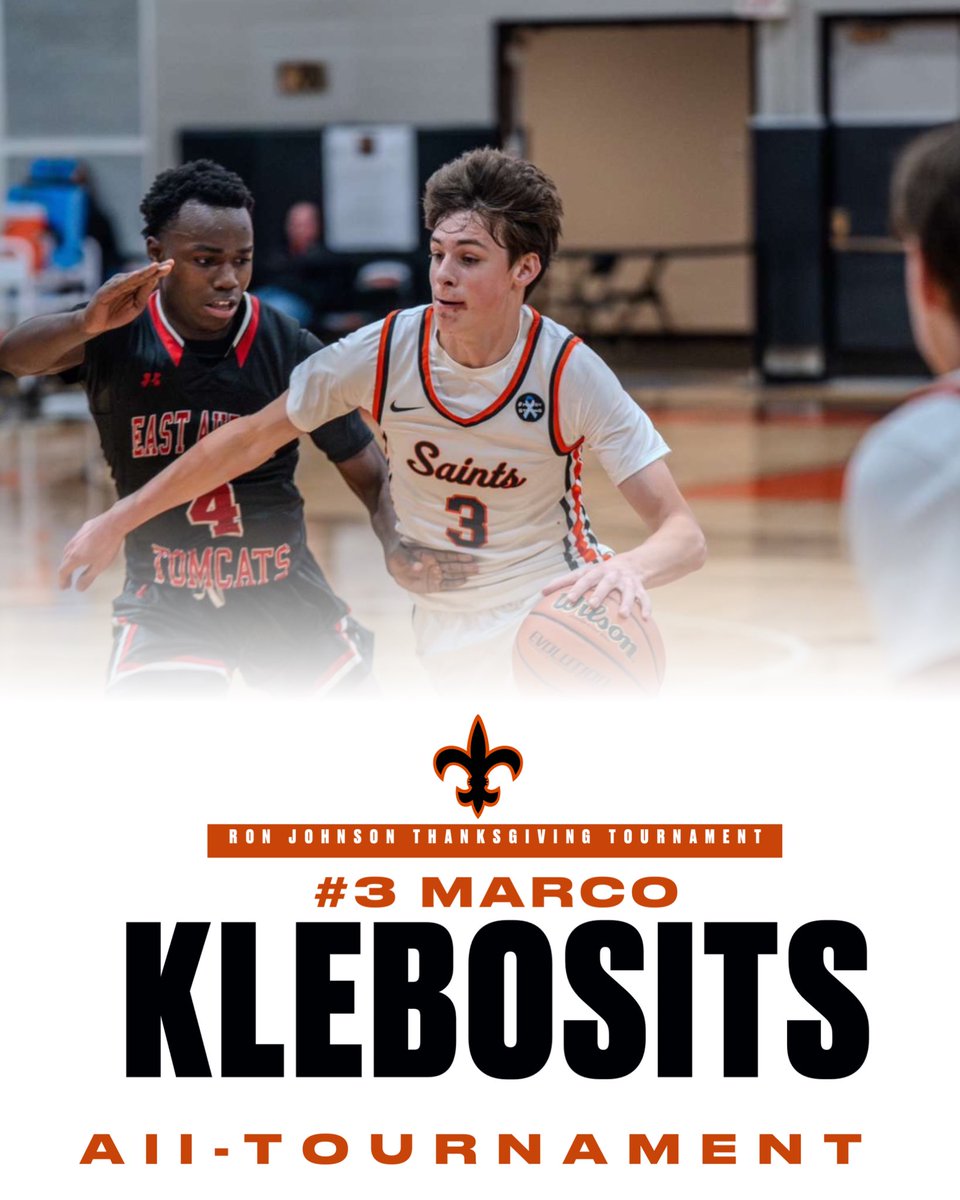 Congratulations to <a href="/marcoklebosits/">Marco Klebosits</a> on being selected to the                     All-Tournament team at the Ron Johnson Thanksgiving Tournament.