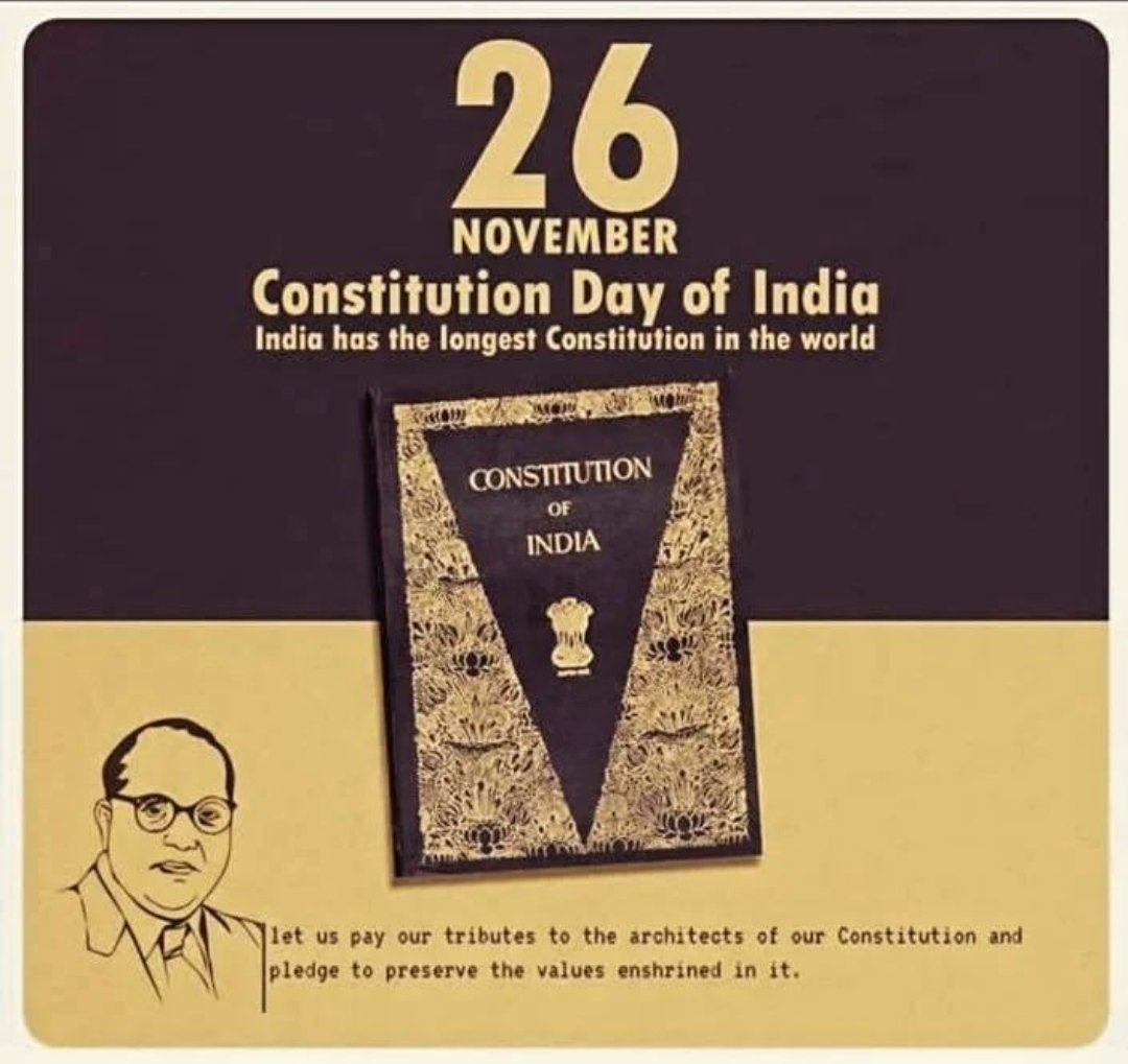 RamanDDU's tweet photo. #संविधान_दिवस
#सत्यमेव_जयते। 🇮🇳

विश्व के सबसे बड़े लोकतंत्र को एकता के सूत्र में पिरोने वाले ग्रन्थ को समर्पित #संविधान_दिवस की समस्त क्षेत्र एवं प्रदेशवासियों को शुभकामनाएं। https://t.co/CZNnyTw252