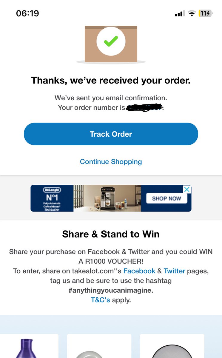 Thanks <a href="/TAKEALOT/">takealot</a> #anythingyoucanimagine