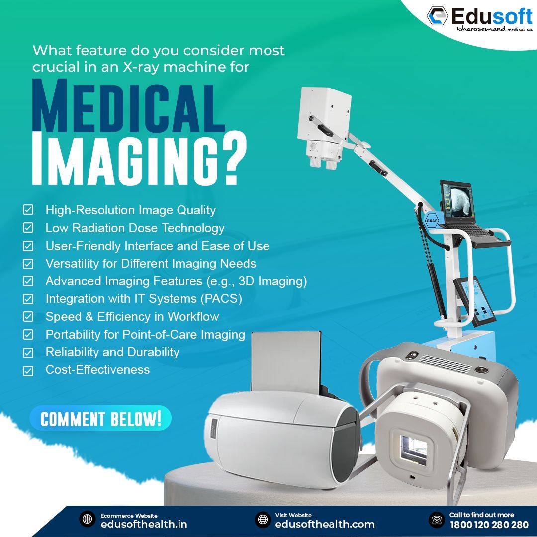 Edusoft_Health's tweet image. We want to hear from you! What feature do you value most in an x-ray machine? Cast your vote in our poll! 
.
.
.
For more details
Edusoft Healthcare Pvt. Ltd.
1800 120 280 280
Website: edusofthealth.com
.
.
.

#AdvancedXRayMachine #MedicalImagingTech #HealthcareInnovation