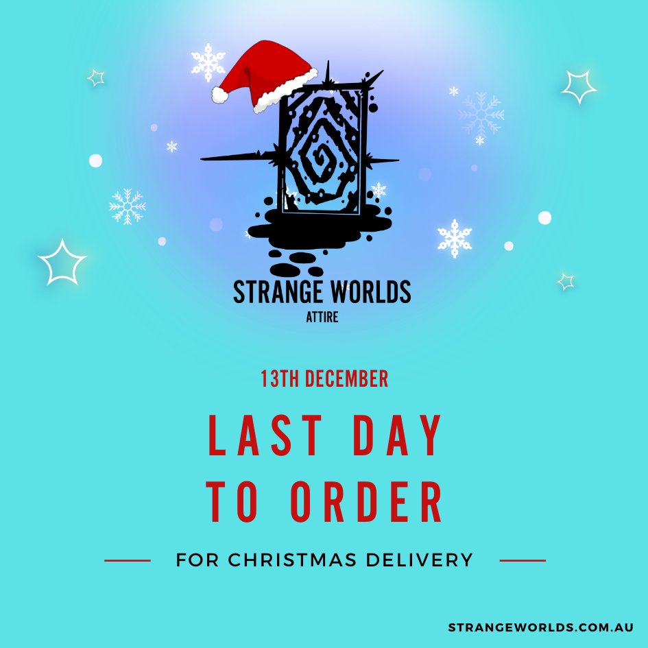 If you're looking to give the gift of rad this holiday season, make sure you get your orders in before December 13th! 🎁
StrangeWorlds.com.au

#giftideas #SmallBusiness #strangeworlds