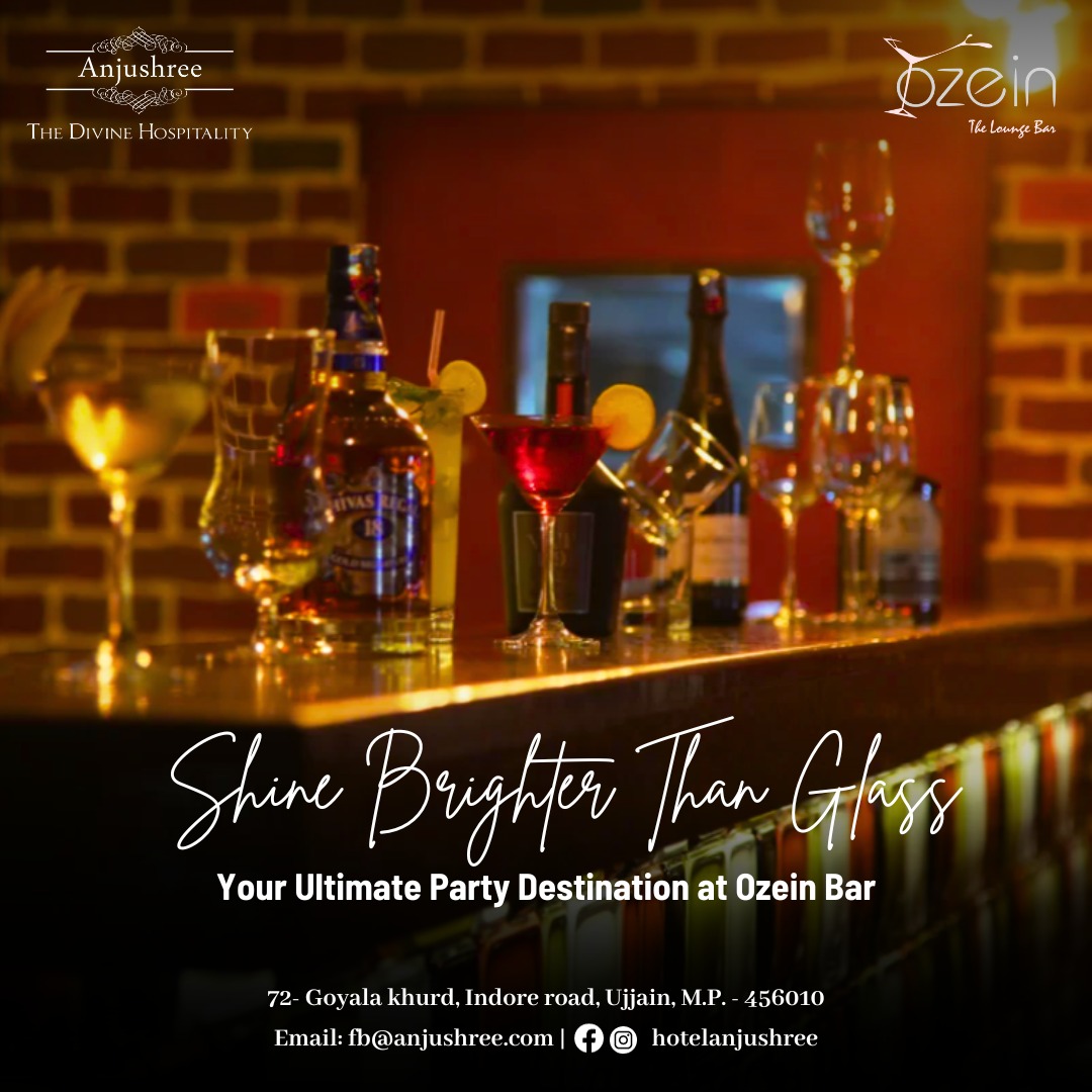 ✨ Shatter expectations and shine brighter than glass at Ozein Bar, your ultimate party destination at Hotel Anjushree! 🍸✨ 

Reserve your spot now by calling -: 8370017825. 
Let the celebration begin! 🎉 

#HotelAnjushree #OzeinBar #PartyDestination  #CelebrateInStyle