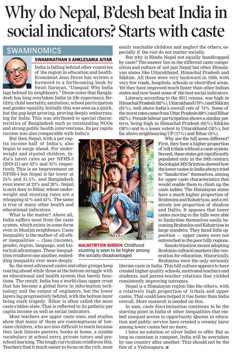 Swati Narayan (@snavatar) on Twitter photo 'Why do Nepal, Bangladesh beat India in social indicators. Starts with caste'
<a href="/roadscholarz/">Road Scholarz</a>
Pre-order: UNEQUAL amazon.in/Unequal-India-… 'Why do Nepal, Bangladesh beat India in social indicators. Starts with caste'
<a href="/roadscholarz/">Road Scholarz</a>
Pre-order: UNEQUAL amazon.in/Unequal-India-…