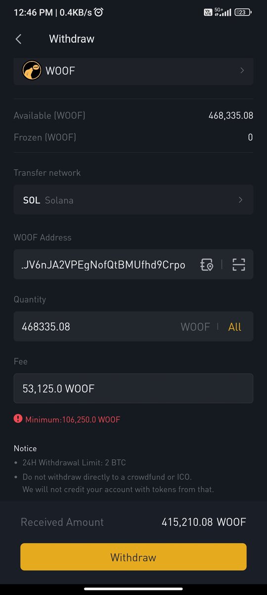 AZIMkhan76's tweet photo. @BitrueOfficial 
Bitrue app can't show woof token https://t.co/ruyERMB9hA