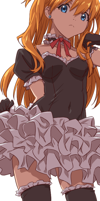 アスカはニーハイのイメージあったけど、あんまりニーハイじゃなかったよ #いいニーハイの日