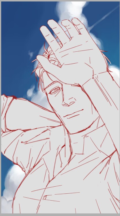 先发一下草稿，什么时候画完不一定。