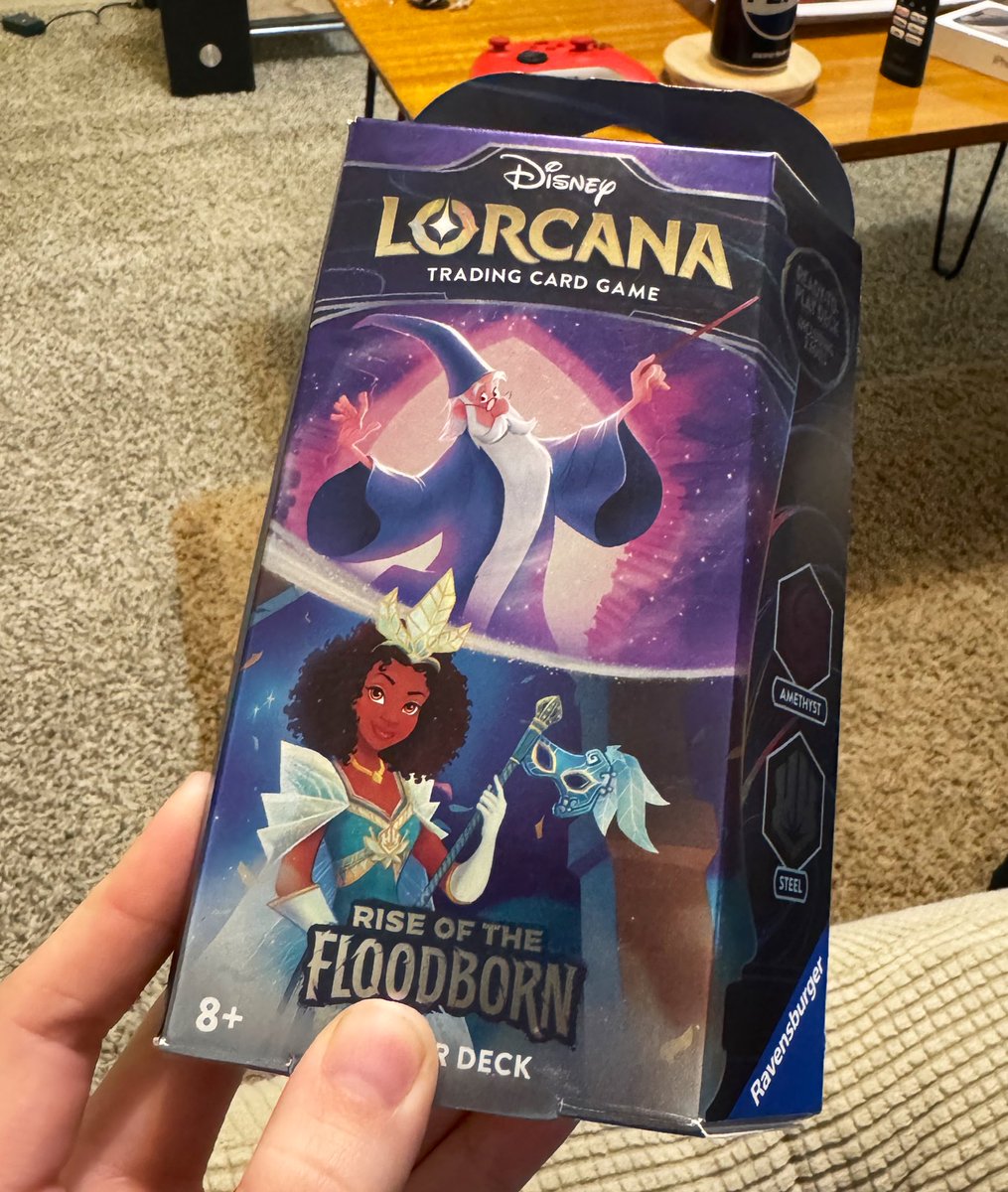 melthe_man's tweet photo. CAN WE TALK ABOUT HOW SICK THIS DECK IS OH MY GOD 😍😍😍 #Floodborn #Lorcana https://t.co/CfrxBhjztc