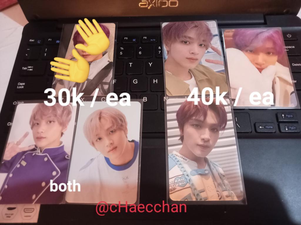 help rt 
wts / want to sell aab haechan 

price on pict 
keep event
dom bandar lampung
inc all
negoin aja soalnya lagi BU

t. want to sell wts Haechan candy ay yo mumo tc trading card hoodie 2 baddies laundry tds japan screenx the movie sg season greeting sg22