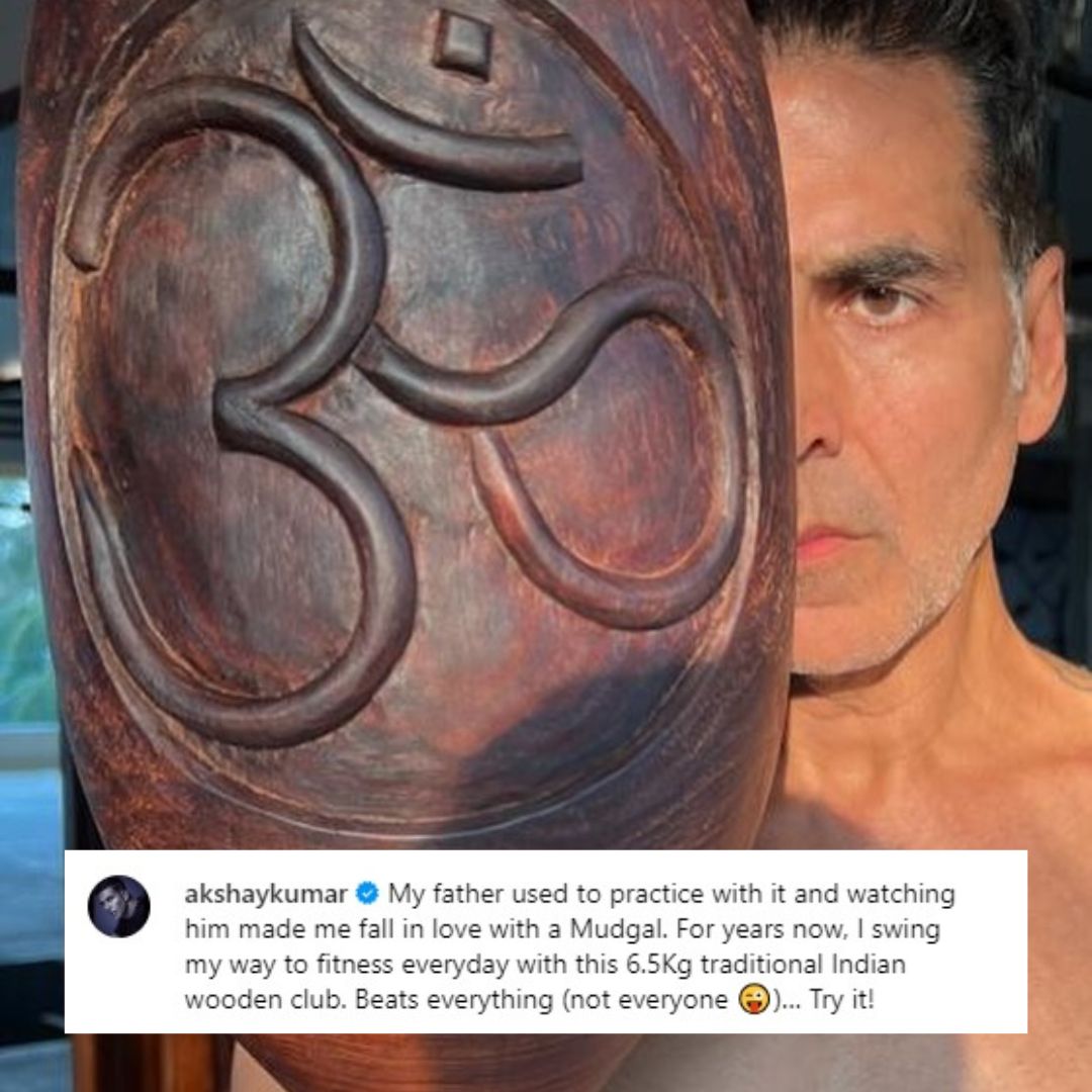 DelhiTimesTweet's tweet photo. Check out @akshaykumar's desi fitness equipment!
#AkshayKumar has been swinging the 6.5kg mudgal every day for years now
#Indian #fitness #mudgal #traditional #AkshayKumar #AkshayKumarFans https://t.co/IaC77D7py6