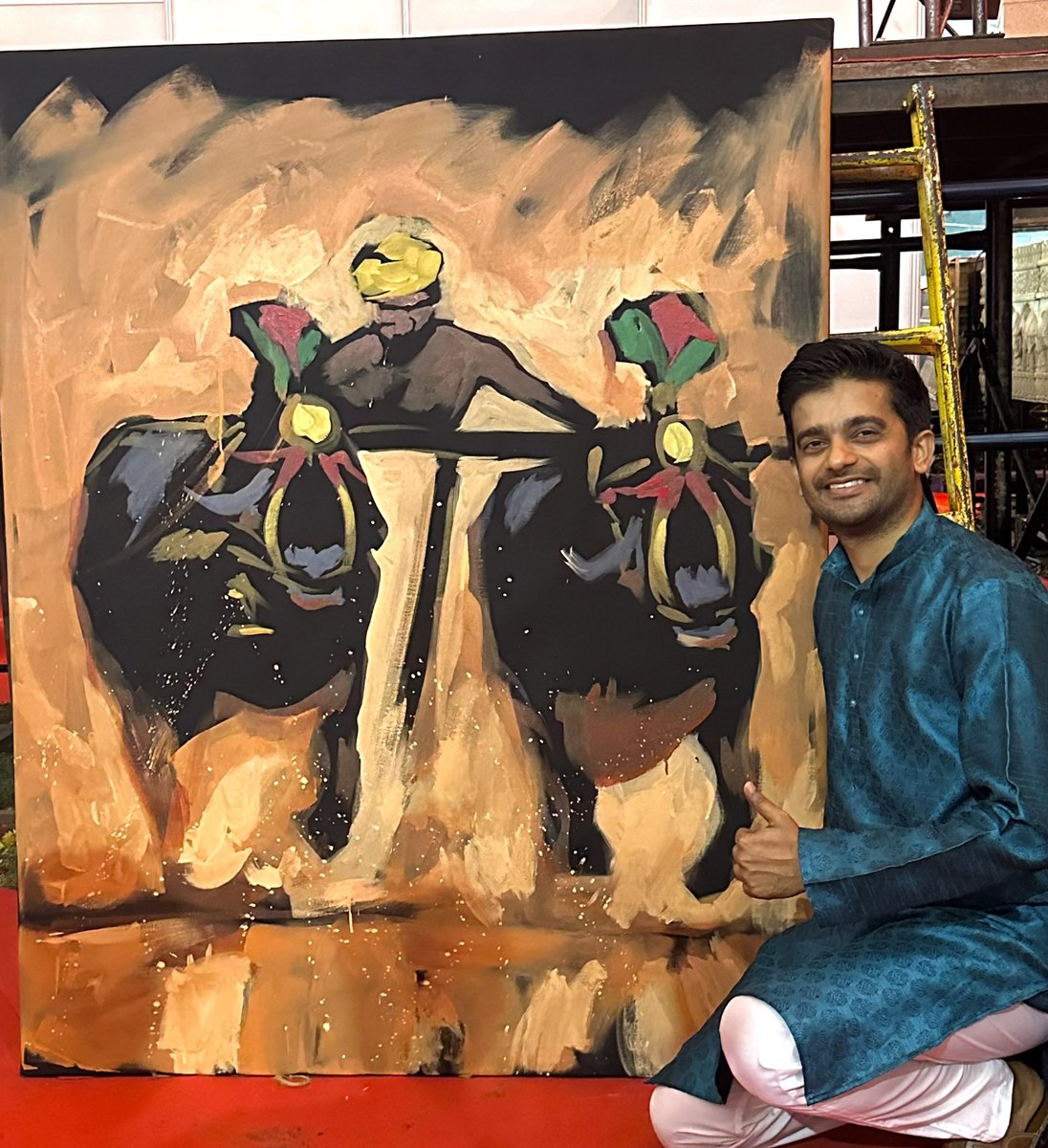 VilasNayak's tweet photo. Bengaluru Kambala! What a massive crowd… absolutely loved performing for all of you ❤️ 

#bangalorekambala #kambala #mangalore #tulu #tradition https://t.co/RGDc47Sw6K