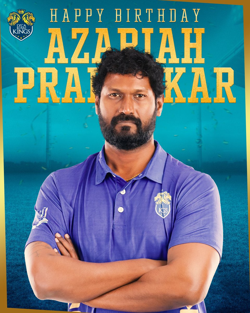 Wishing our Strength & Conditioning coach 💪 Mr Azariah Prabhakar a Happy Birthday! 🥳🤩✨ Your strength and wisdom light up our game. Here's to another year of gains and good times! 🤗🏋️‍♂️💥 #AzariahPrabhakar #LKK #LycaKovaiKings 👑 #TNPL 🏏