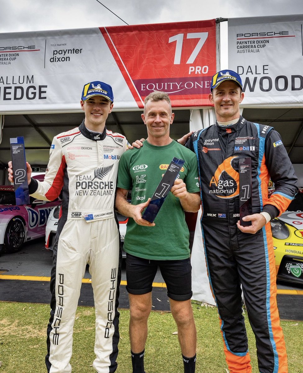 What a weekend for EBM ❤️ 🏆 Clean sweep and round win for Dale Wood 🏆 2nd overall in Pro and Pro championship win for Callum Hedge 🏆 Pro-Am round win and Pro-Am championship win for Adrian Flack #EarlBamberMotorsport #TeamPorscheNewZealand #PorscheCarreraCupAus