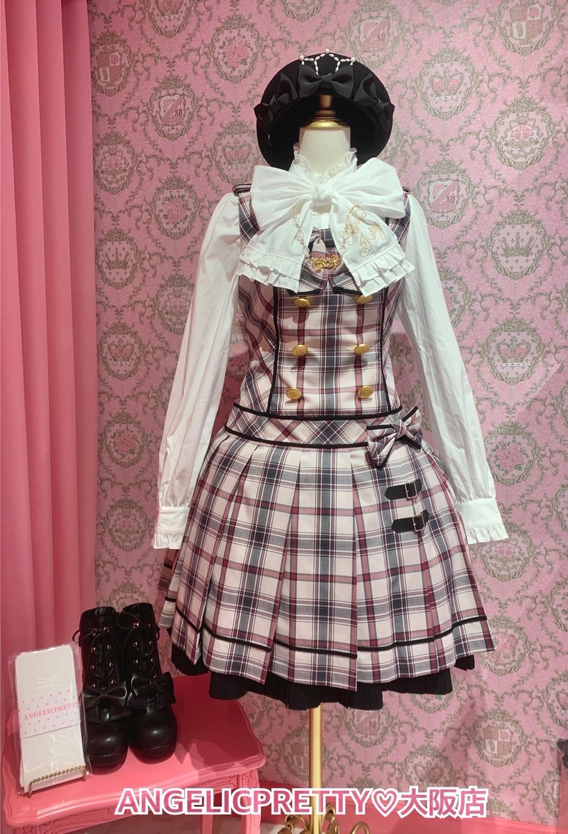 ♡AngelicPrettyタータンチェックレッスンジャンパースカート♡