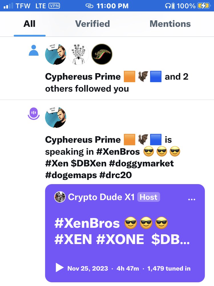 clayb974's tweet image. Got a few banger follow backs today! Thank you guys! @mrJackLevin  @simplewaters @leoX1mex 
#XEN
#X1
#FIRSTPRINCIPLES
#FAIRCRYPTO 
#COMMUNITY