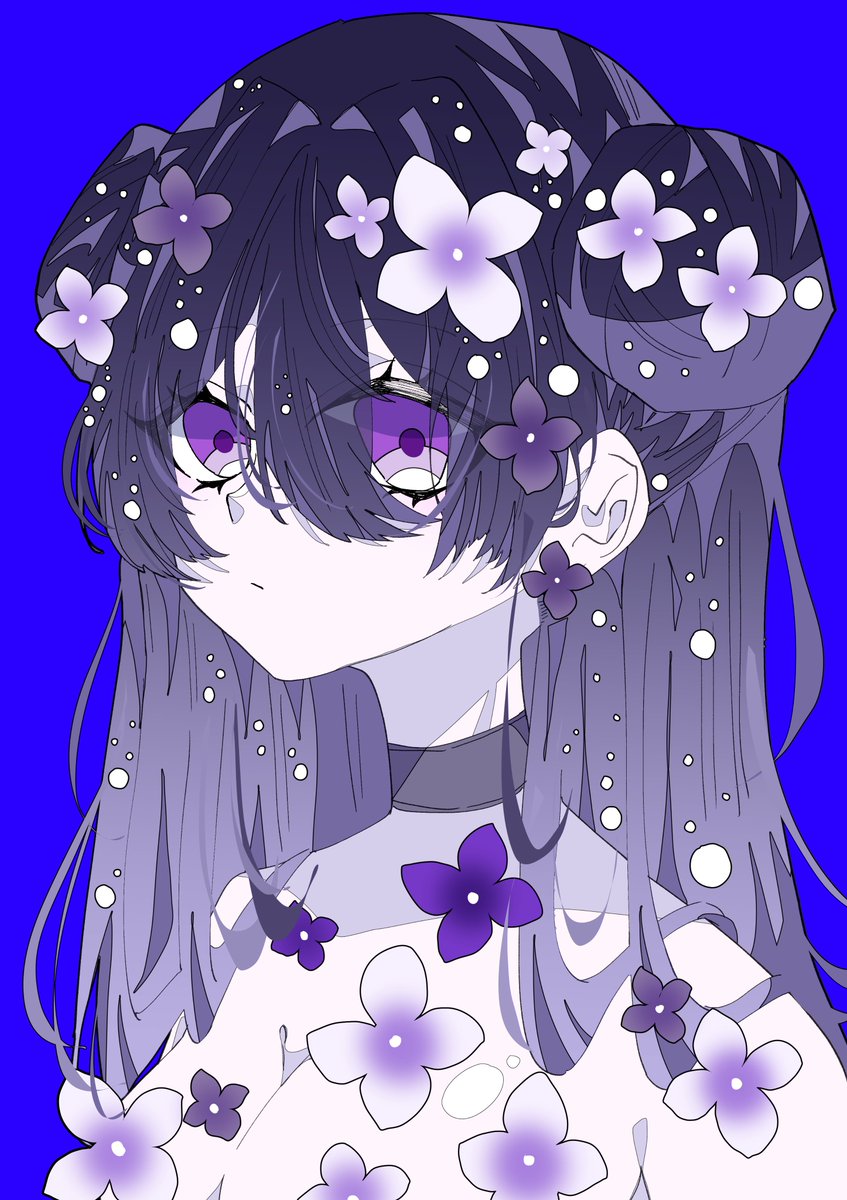 「花をまとう、憂い。 」|清水わかこ shimizu wakakoのイラスト