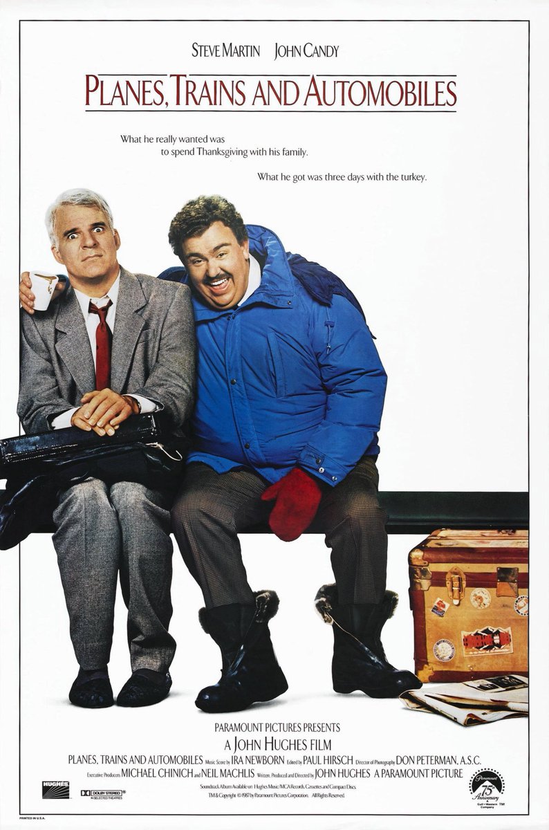 RetroNewsNow's tweet image. 🎬'Planes, Trains and Automobiles' starring Steve Martin and John Candy premiered in theaters 36 years ago, November 25, 1987