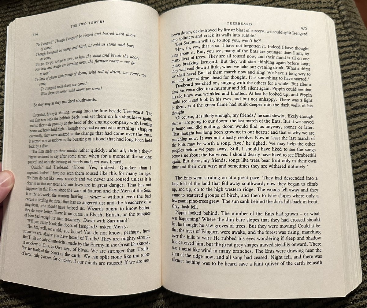 Its been months since i last posted about my #WalktoMordor but with chapters 3 and 4 of book 1 of THE TWO TOWERS I’m back with Merry and Pippin, escaping from the Uruk-hai, hanging with Treebeard and Quickbeam, and drinking as much Ent-draughts as i possibly can.