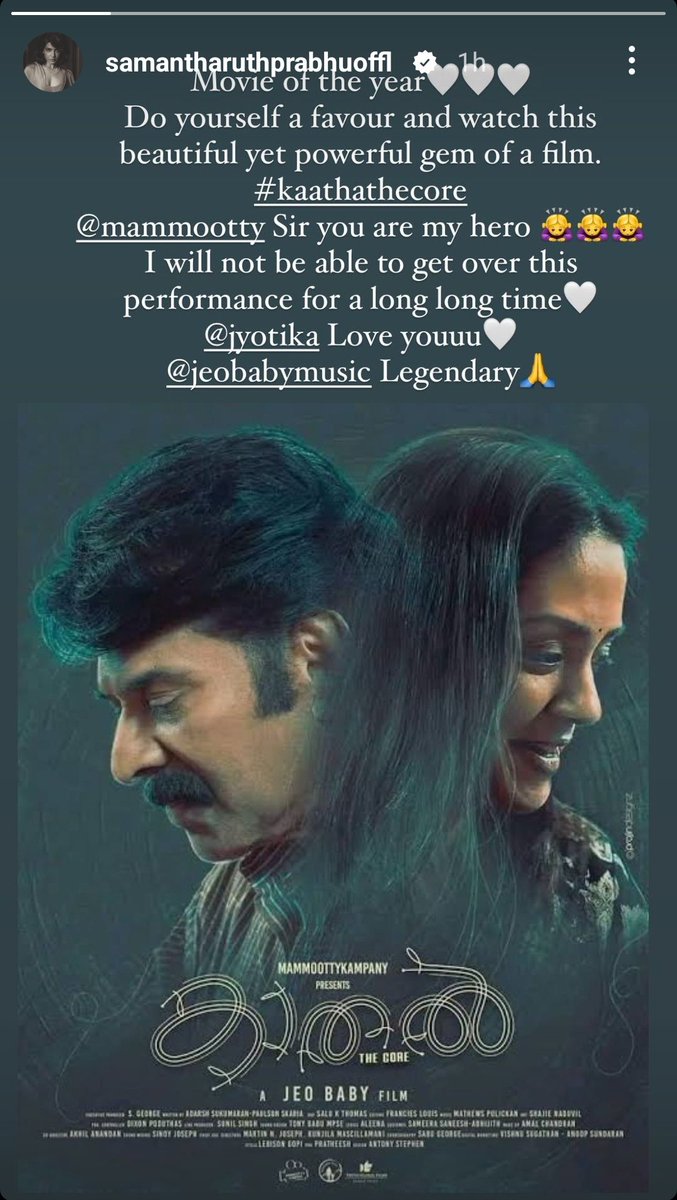 SammuSuperFan's tweet photo. Baby Loved #Kaathathecore
@mammukka sir
#Jyotika ma'am
#SamanthaRuthPrabhu #Mammootty https://t.co/MU1WN7Bs6C
