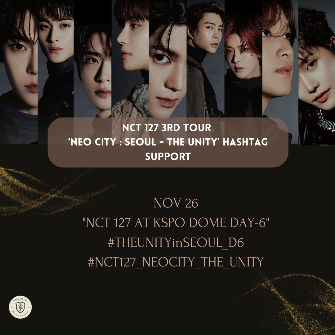 🎉 Join us in trending the hashtag to show your support for NCT 127 🎉

COPY AND REPLY + RT 

NCT 127 AT KSPO DOME DAY-6
#THEUNITYinSEOUL_D6
#NCT127_NEOCITY_THE_UNITY