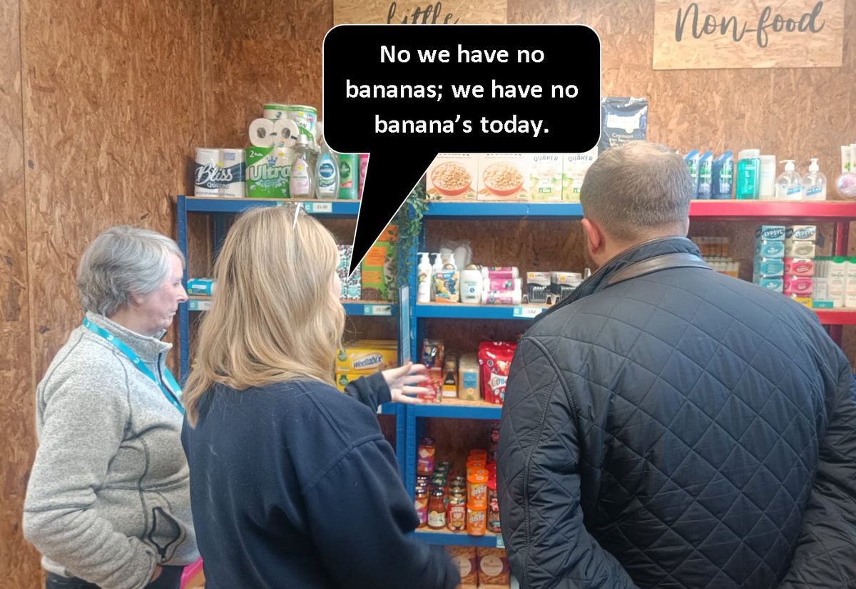 Gullis being shown around a Community Grocery in his constituency - The fact these places exist is down to people like him. It's shameful. #ToriesOut507 #ToriesBrokeBritain #ToriesUnfitToGovern #GullisOut