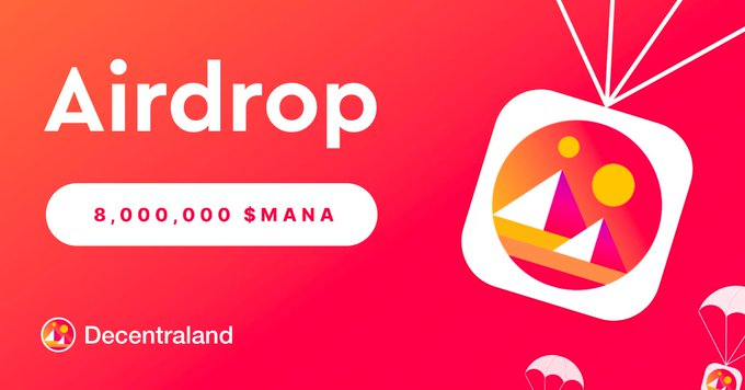 Gr0wCrypt0_eth's tweet photo. 📅 Today Decentraland is hosting an airdrop, check it out! You may be eligible as well. 

Use my referral code to receive 15% bonus rewards: 
➡️ https://t.co/hbAFndU9Y4 

🚀Let's go! $MANA will go to the moon. https://t.co/NHxEWzEi77