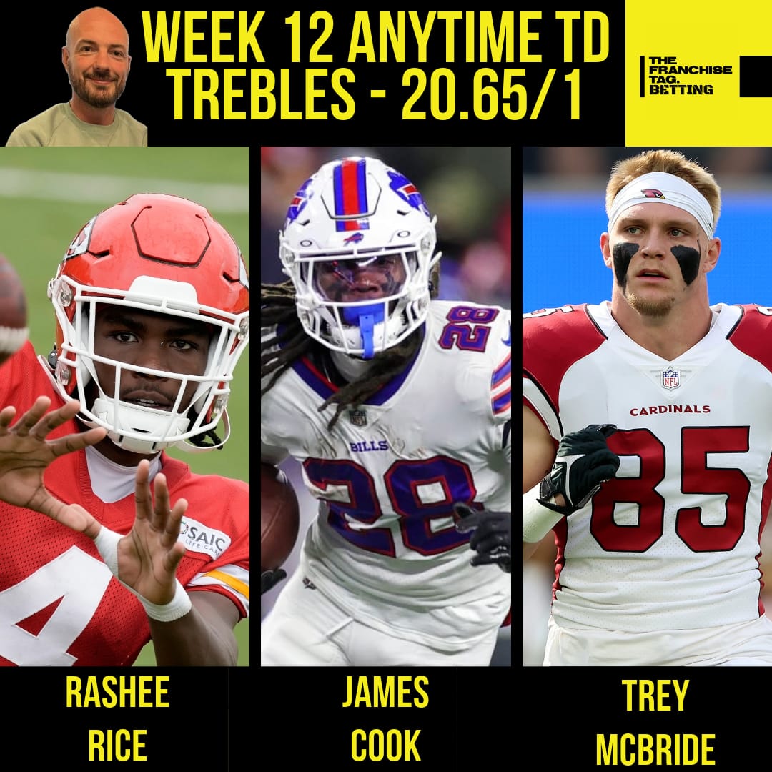 FranchiseTagUK's tweet image. @ajmanning2 and @AdamM_NFL bring you their early and late game trebles for week 12!

What do you think?