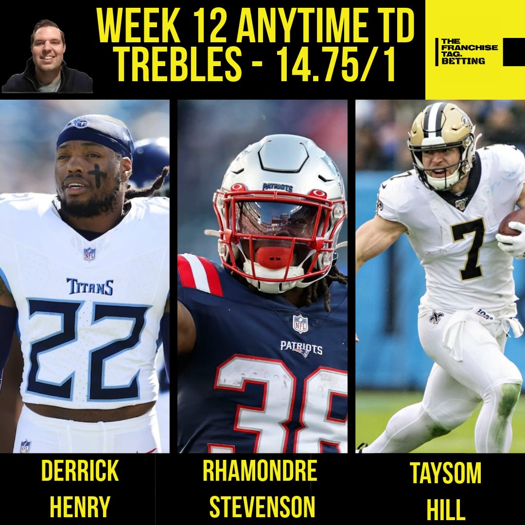 FranchiseTagUK's tweet image. @ajmanning2 and @AdamM_NFL bring you their early and late game trebles for week 12!

What do you think?