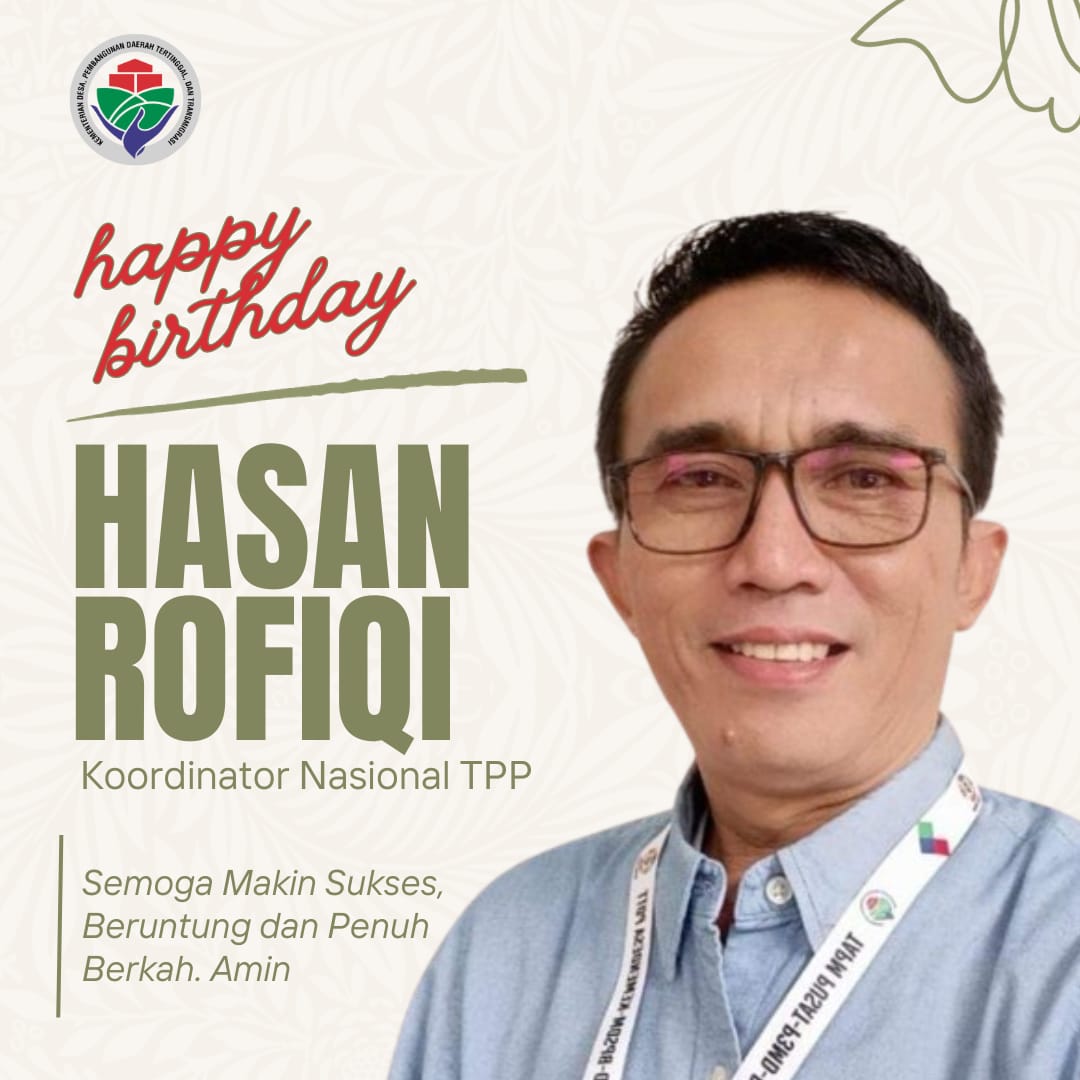 Met Ultah Bapak Koordinator Nasional TPP P3MD... Semoga panjang umur, sehat dan sukses selalu... 

#HBDKornasTPP
#AMIN #tppsolidmembangundesa