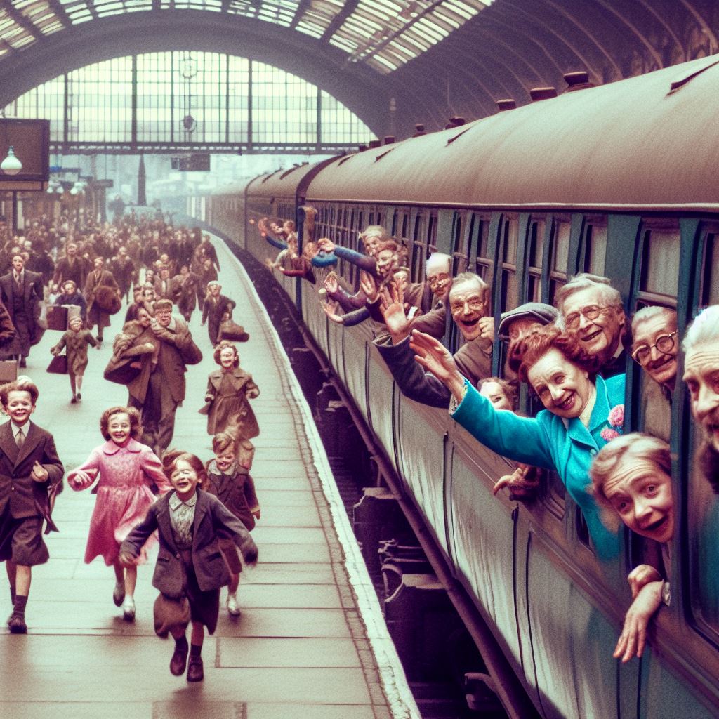 ErArBla's tweet photo. The best way to sum up the Boomer response to COVID is to picture the Blitz, but instead of the kids getting evacuated into the countryside the old people are sent instead. https://t.co/lbtMRa21yn