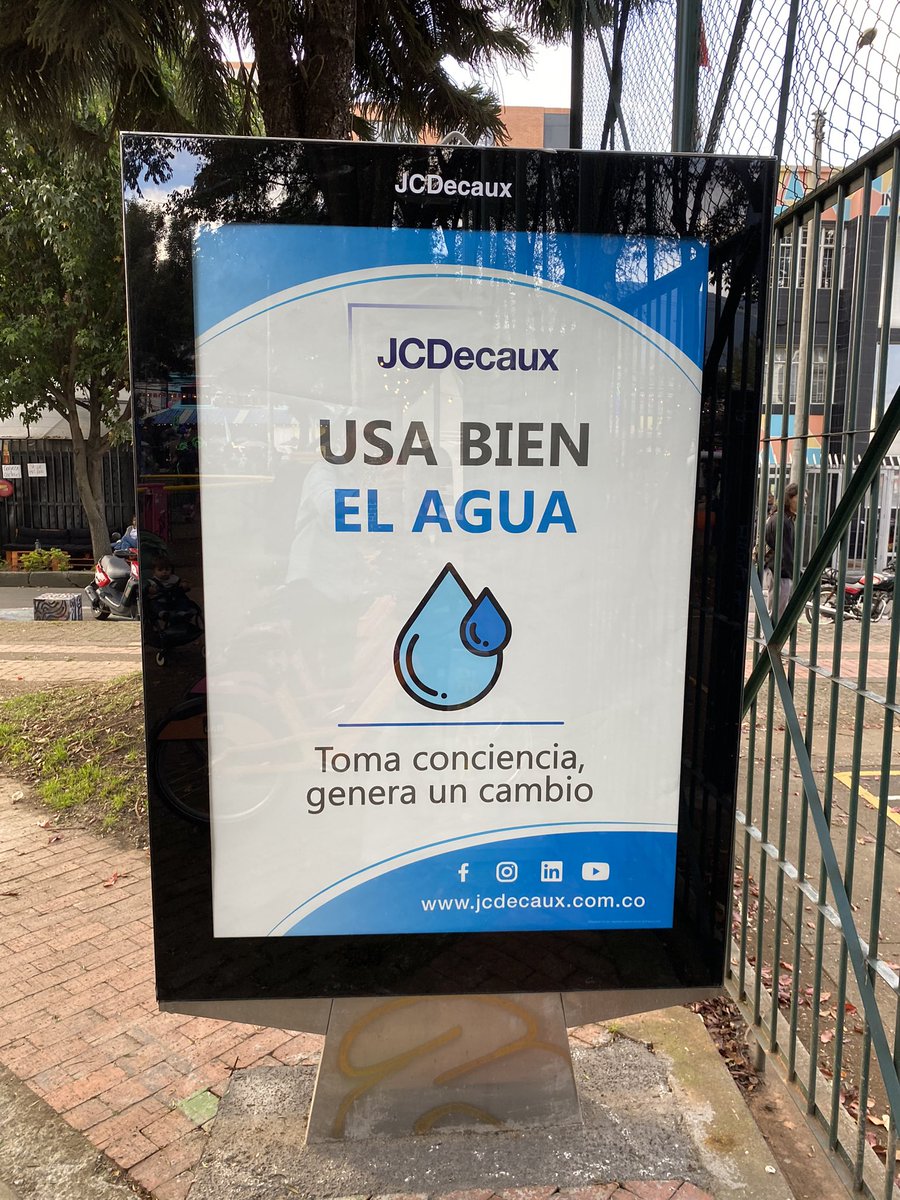 Water saving campaign in Bogotá, Colombia. Despite recent rains it is expected that rainfall could decrease by up to 30% across Colombia in the first quarter of 2024 due to El Niño