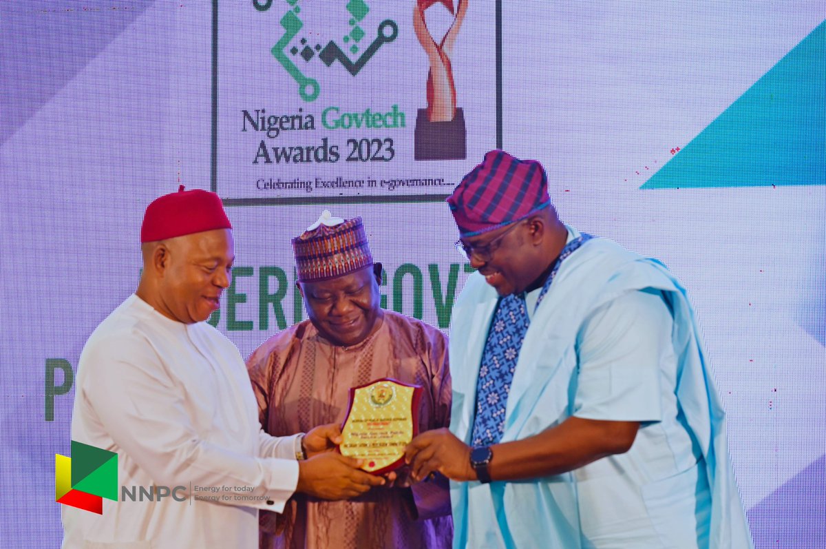 nnpclimited's tweet photo. PRESS RELEASE

Kyari’s digital automation of operations, key to NNPC Ltd’s efficiency, high performance
...wins 2023 Nigeria GovTech Awards

The Nigerian National Petroleum Company (NNPC) Limited and the Group Chief Executive Officer (GCEO), Malam Mele Kyari, have won the 2023 Nigeria GovTech Awards for exceptional service delivery in the public sector.

While the National Oil Company won the Best Federal MDA in Digital Initiatives in Reengineering Government Processes Award, the GCEO carted home the Distinguished GovTech Trailblazer Award.

The awards were in recognition of the GCEO leadership’s proactive steps in activating the Business Continuity Plan (BCP) that is hinged on digital automation of the company’s processes.

The single, sure-footed act of automation, emplaced to, among others, mitigate the effects of COVID-19, has brought about efficiency, high performance, and sustenance of the NNPC Ltd’s operations post-pandemic, for which the GCEO is now referred to as “Mr. Automation” in the industry.

Significantly, the GCEO, through the NNPC IT Division, automated Key Performance Indicator Dashboard across the entire IT Enterprise and Architecture, thereby improving reporting efficiency real-time performance tracking.

Kyari also activated Microsoft Enterprise Additional Licenses for NNPC Digital Transformation initiatives, leading to an estimated cost-saving of over $1 million to the Company.

Indeed, both the NNPC Ltd. and the GCEO shone like a thousand stars at the venue of the awards at the International Conference Centre on October 13, 2023. The event had as its theme “Advancing Public Service Reforms Through Digital Transformation.”

The Nigeria GovTech Awards were given by the Bureau of Public Service Reforms (BPSR), an agency under the Presidency in aid of federal government’s initiative designed to bring governments at the federal, state, local levels, and actors in the technology industry together to discuss and identify new ways and emerging trends in which ICT could be used to transform public service and improve the general well-being of Nigerians.

In clinching the award, the NNPC Ltd. and its GCEO, Malam Kyari outclassed several other contestants in the public sector even as it was clear that the BPSR selection process was anchored on merit, thus strengthening the credibility of the selection process and the subsequent awards.

The DG of BPSR, Dasuki Arabi had commended Mele Kyari’s deployment of technology in driving business at the NNPC Ltd in addition to his exemplary leadership in advancing GovTech initiatives and digital governance within the nation’s oil conglomerate, in line with the Federal Government digital transformation in the public sector.

It would be recalled that prior to the presentation of the awards, Mr. Arabi had, in a letter dated 19th September 2023 to the NNPC Ltd’s GCEO, said that “Sequel to a nationwide nomination and online voting process initiated on Radio, Television and Newspaper publication, we are pleased to inform you that your organisation will be honoured with the prestigious Nigeria GovTech Award in the category of ‘Best Federal: MDA in digital initiatives in reengineering government processes’.”

Arabi had also said that the awards represented a veritable platform aimed at repositioning the Nigerian public service as an engine of reforms in the country.

Olufemi O. Soneye
Chief Corporate Communications Officer
NNPC Ltd.
Abuja

26 November 2023