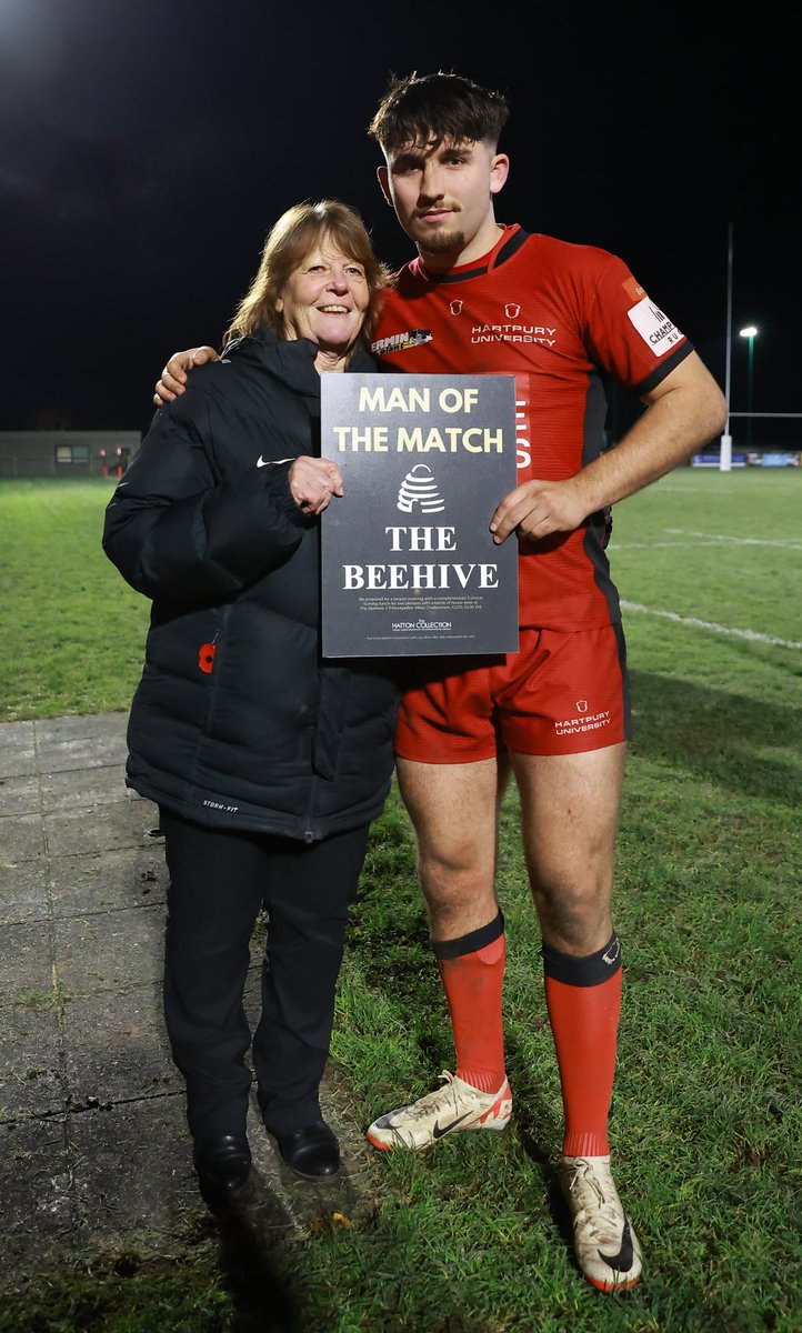 HartpuryRFC's tweet photo. Friday night’s Man of the Match, sponsored by @TheBeehivechelt was number 12, Tommy Mathews 👏🏼

Congratulations and enjoy your meal! https://t.co/6KIYl3hBKx