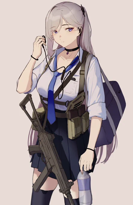久しぶりの創作女の子(途中)創作過程で色々ブレちゃってるので装備がちぐはぐ...#イラスト練習 