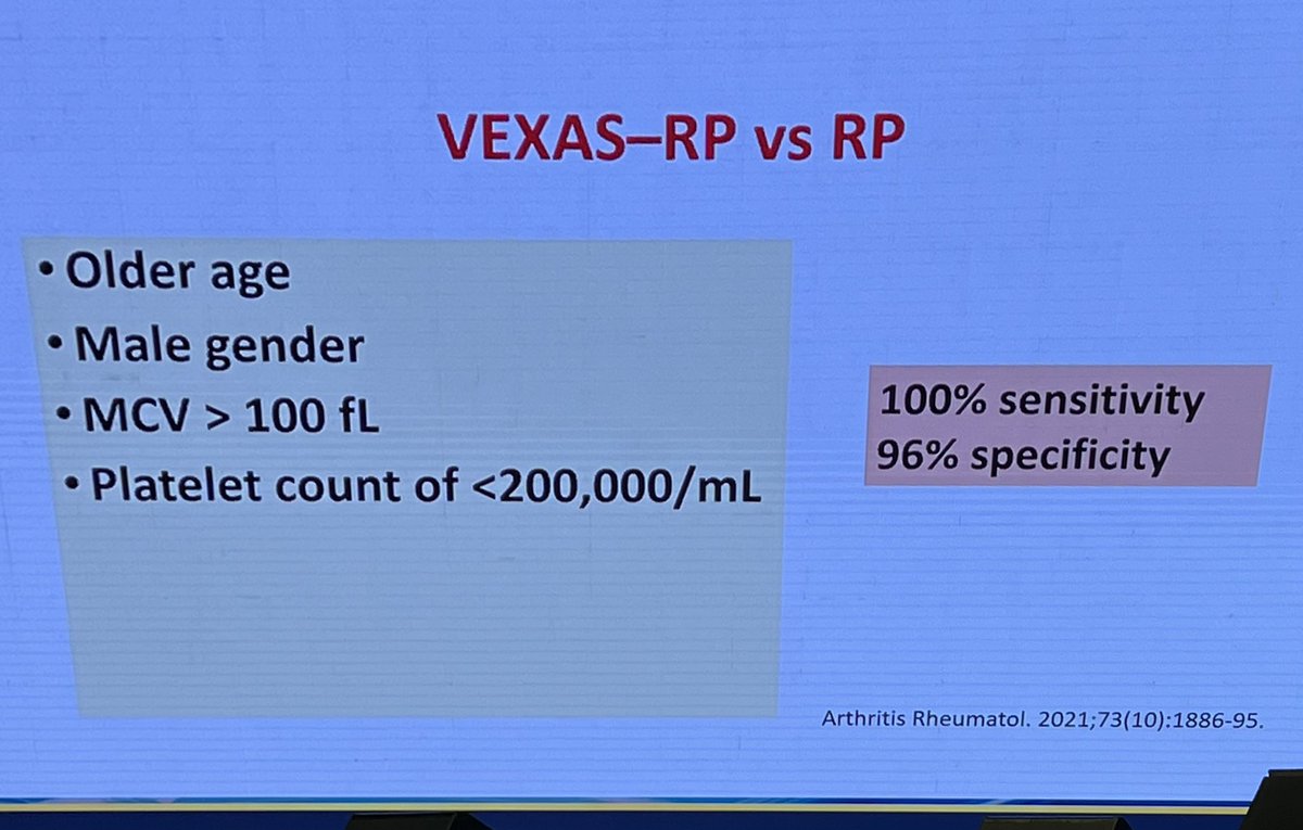 27Meera's tweet photo. A very crisp talk on Relapsing Polychondritis by @Amansharmapgi sir 
#IRACON23 

🔸3 types of RP- type 2 ❌ear chondritis 
🔸 Tracheobronchial involvement- poor prognosis 
🔸 Airway involvement: thickening in
- ant. 2/3rd: RPC
- circumferential: amyloidosis 

#RheumTwitter https://t.co/UheziLfFgN