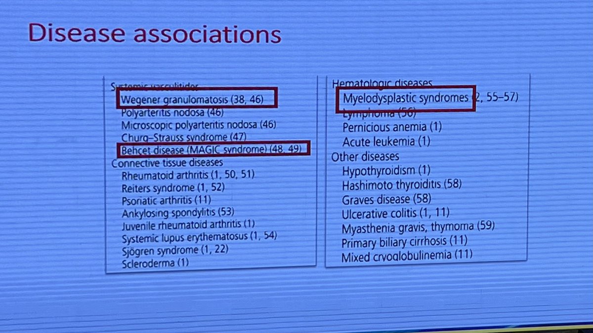 27Meera's tweet photo. A very crisp talk on Relapsing Polychondritis by @Amansharmapgi sir 
#IRACON23 

🔸3 types of RP- type 2 ❌ear chondritis 
🔸 Tracheobronchial involvement- poor prognosis 
🔸 Airway involvement: thickening in
- ant. 2/3rd: RPC
- circumferential: amyloidosis 

#RheumTwitter https://t.co/UheziLfFgN