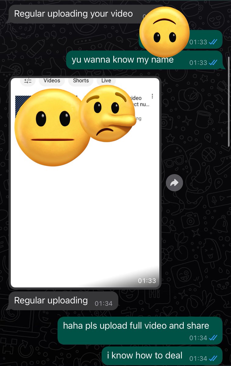 Naprapancham_lo's tweet image. ⛔️Important⛔️
Recently i got a call in watsapp from unknown number nunchi , na mobile change chsa so konni numbers save chyldhu ala evarina teslina vallu emo ani life chesa video call lift chsa sudden ga oo video play ayindhi nak ardam ayipoyi 
cut chsa 1/n
#Deepfake