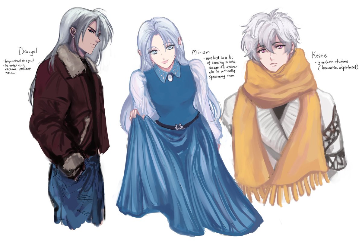 fall/winter fashions.............draws for fun (modern au