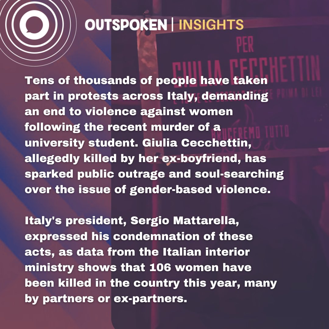 PhOutspoken's tweet photo. 🌍 WORLD WEEKLY HIGHLIGHTS 🌍 

📌 Release of Palestinian Prisoners Brings Hope Amidst Tensions and Accusations
📌 Italy Protests Demanding End to Gender-Based Violence 
📌 Ukraine Calls for Stronger Air Defenses to Protect Grain Exports
📌 N. Korea Deploys New Military Hardware https://t.co/NX9gd4Iadr