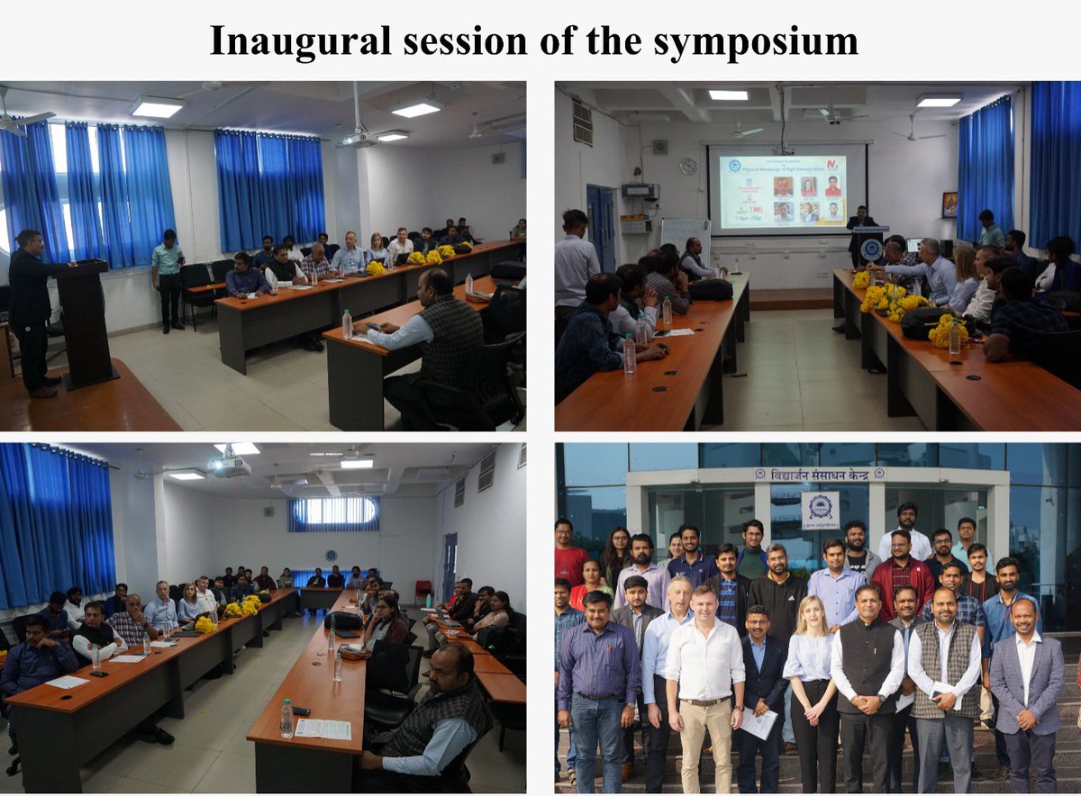 IITIOfficial's tweet photo. Conducted an International Symposium on Physical Metallurgy of High-Entropy Alloys (HEAs) to explore the latest advancements, address challenges, and explore opportunities in the field of Physical Metallurgy. https://t.co/ThASfCs76O