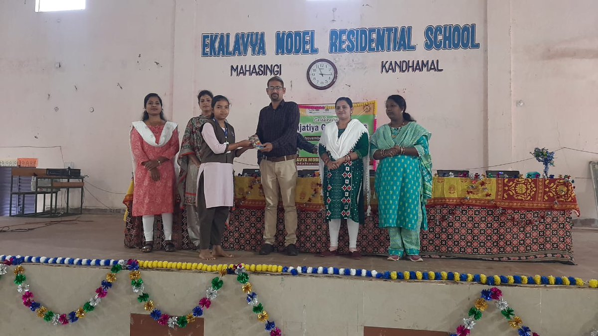 Observance of National Constitution Day 2023 ,Prize distribution and Valedictory ceremony of Janjatiya Gaurav Divas Celebration at EMRS MAHASINGI. <a href="/narendramodi/">Narendra Modi</a>
<a href="/PMOIndia/">PMO India</a>
<a href="/TribalAffairsIn/">Ministry of Tribal Affairs, Govt. of India</a>
<a href="/MundaArjun/">Arjun Munda</a>
<a href="/Bishweswar_Tudu/">Bishweswar Tudu</a>
<a href="/PIB_India/">PIB India</a>
<a href="/model_odisha/">Odisha Model Tribal Education Society (OMTES)</a>
<a href="/indratripathy/">Indramani Tripathy</a>
<a href="/bsairam77/">B.SAIRAM PATRA</a>
@nests_emrs