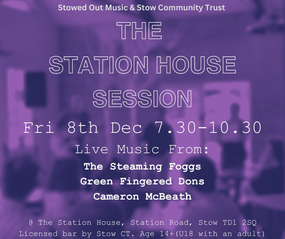 Station House Sessions, Friday 8 December stow-borders.co.uk/station-house-…